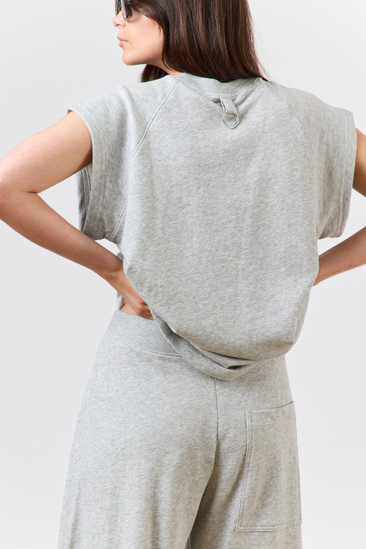 Light Weight Sweatshirting Sleeveless Easy Top