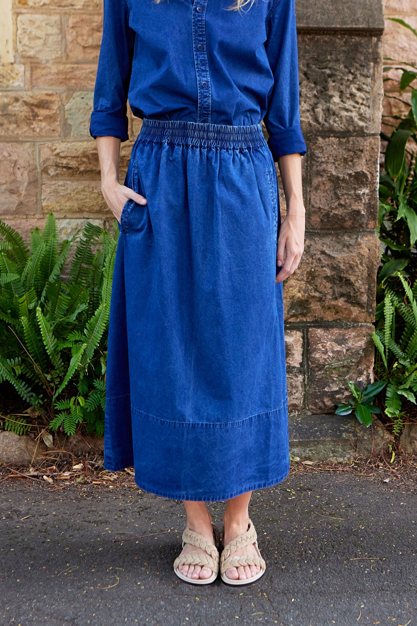 Tencel Cotton Pull On Skirt
