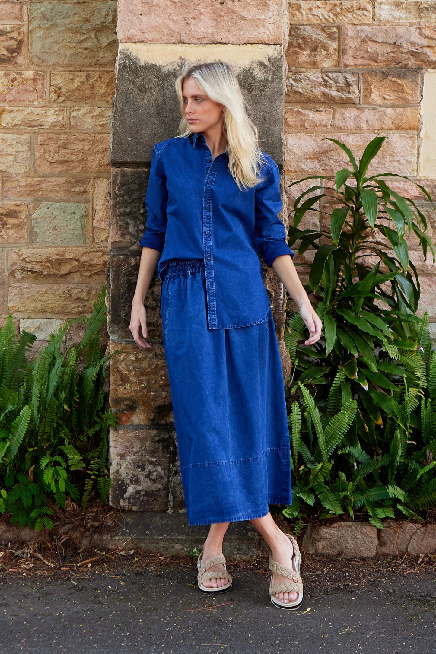 Tencel Cotton Pull On Skirt