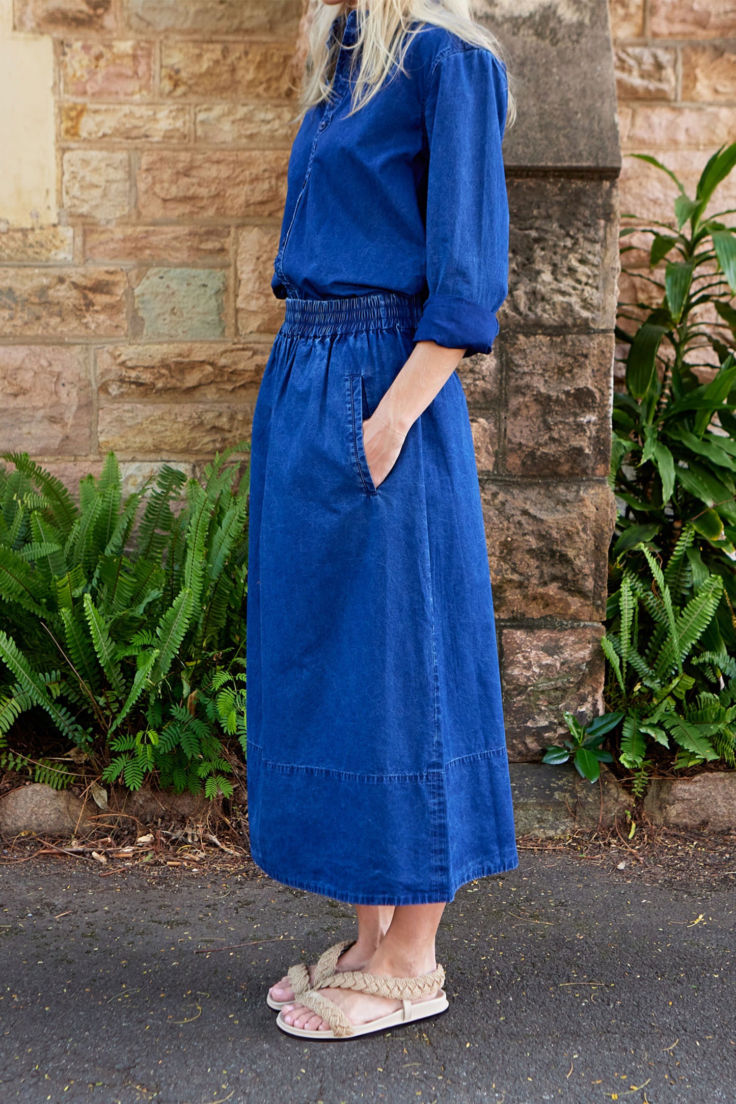 Tencel Cotton Pull On Skirt