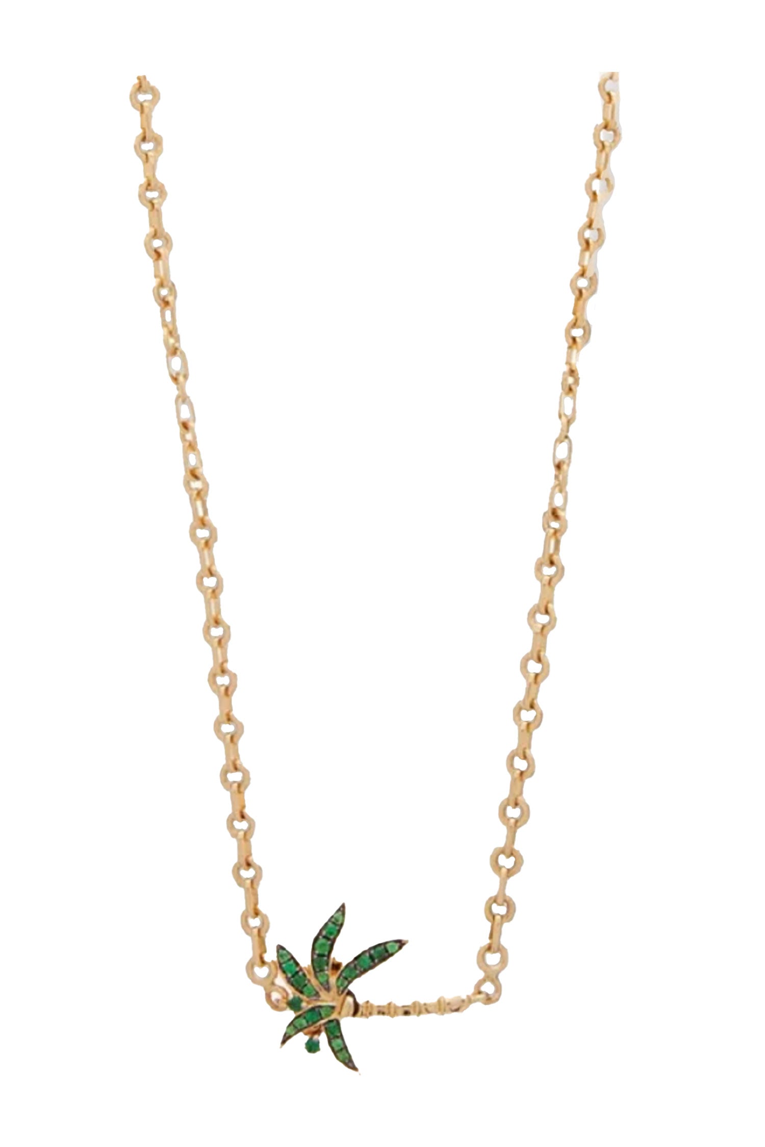 Emerald palm shop tree necklace