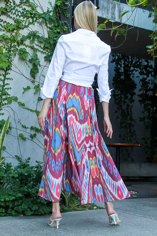 Grape Ikat Skirt - FINAL SALE