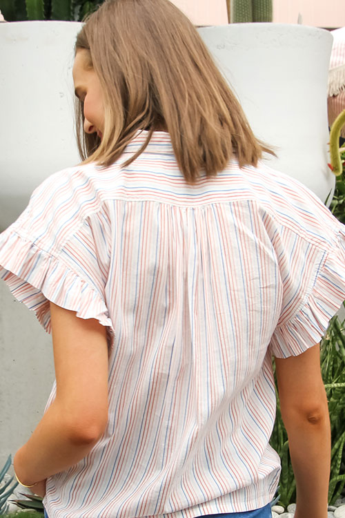 Marianne B Ruffle Slv Shirt - FINAL SALE