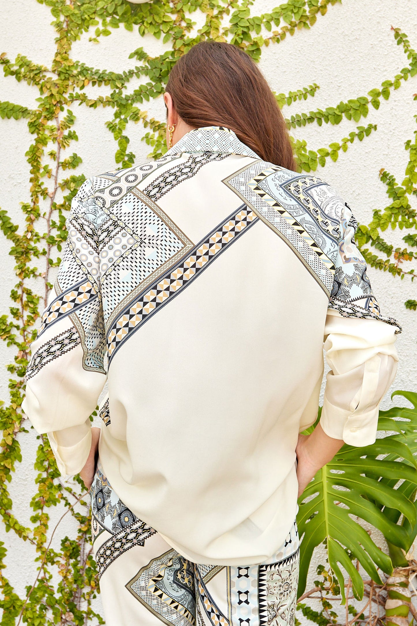 Pouch Print Silk Shirt - FINAL SALE