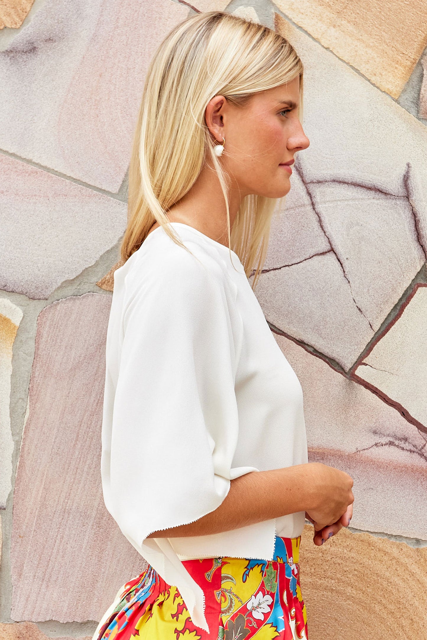 Teardrop Neckline Blouse