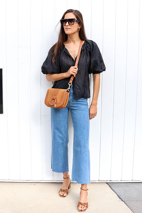 Eyelet Puff Sleeve Shirt - FINAL SALE