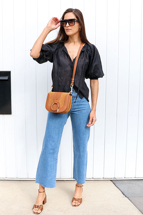 Eyelet Puff Sleeve Shirt - FINAL SALE
