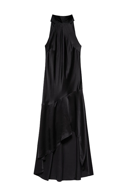 Draped Halter Neck Dress