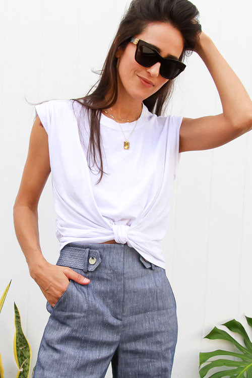Knotted Rolled Tee