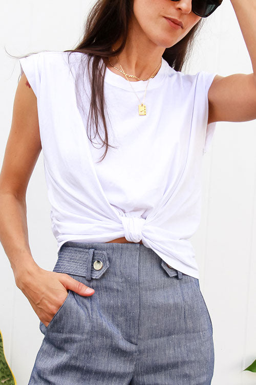 Knotted Rolled Tee