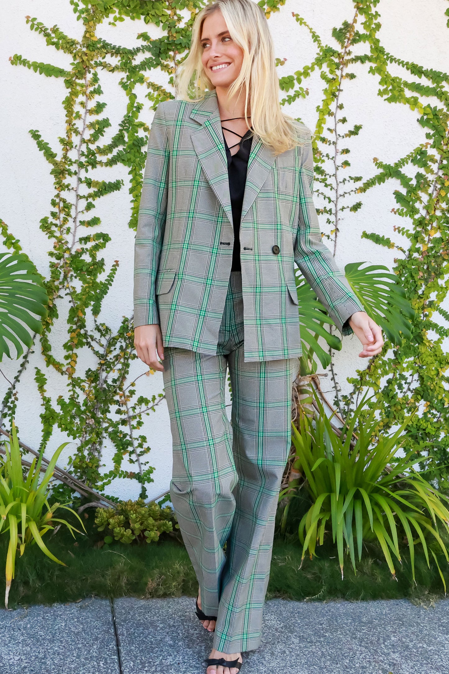 Check Wide Leg Trouser - FINAL SALE