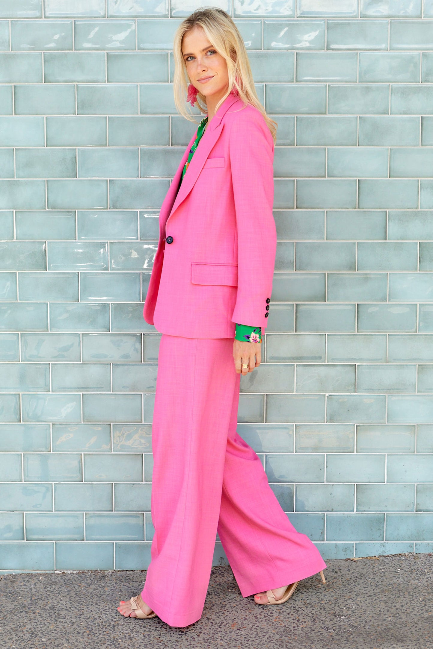 High Waisted Wide Leg Trouser