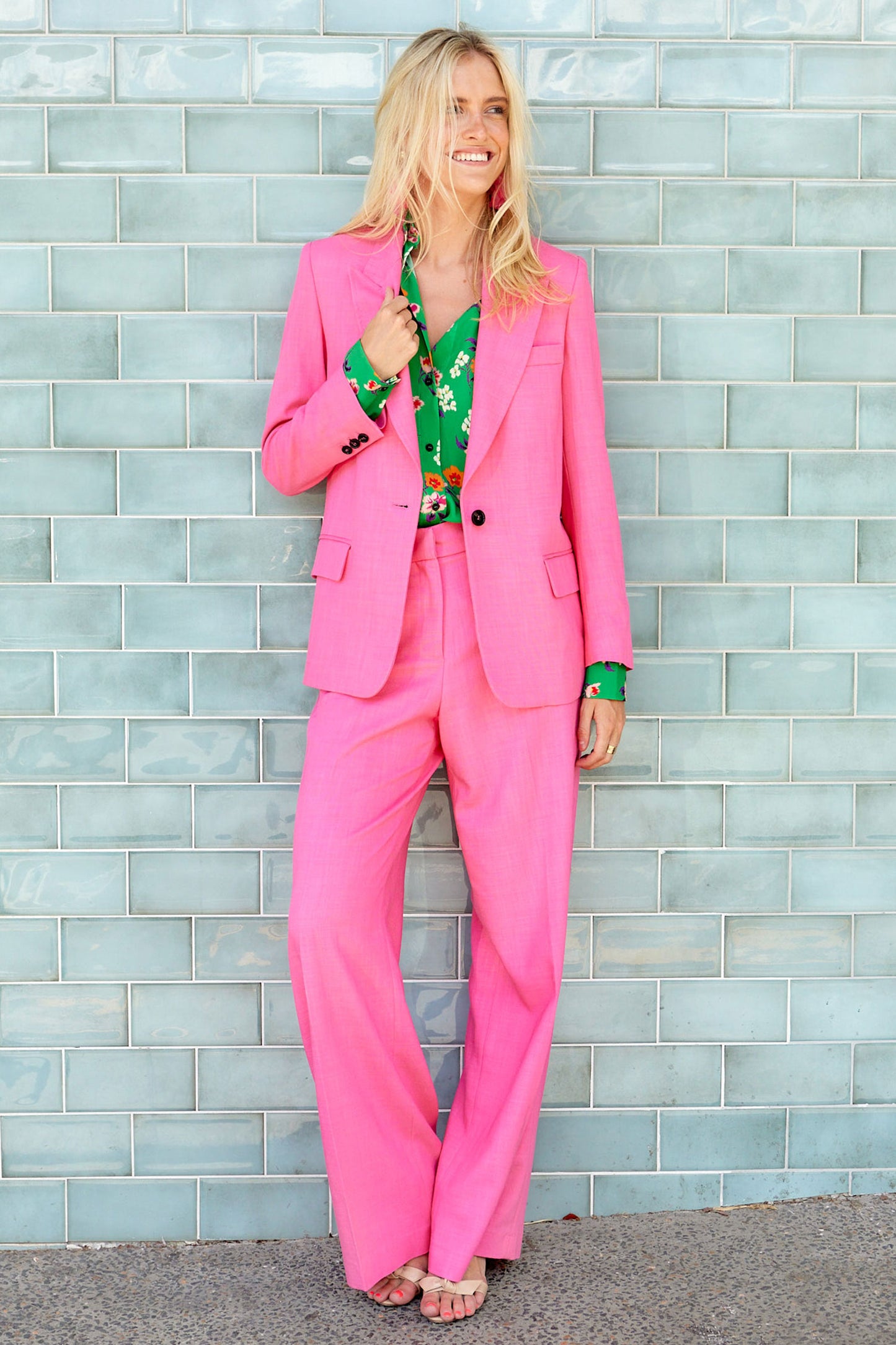 High Waisted Wide Leg Trouser