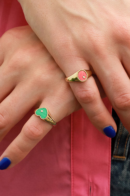 Mini Heart Signet Ring