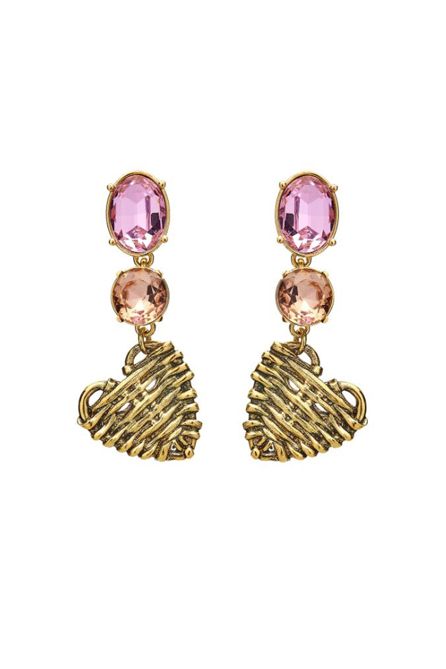 Rattan Heart Earring