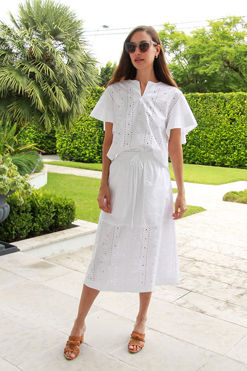 Broderie Midi Skirt - FINAL SALE