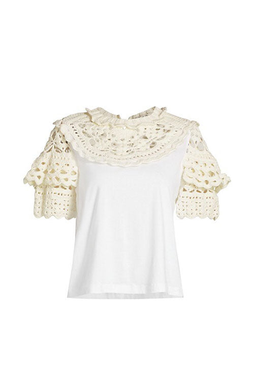 Cleo Crochet T Shirt - FINAL SALE