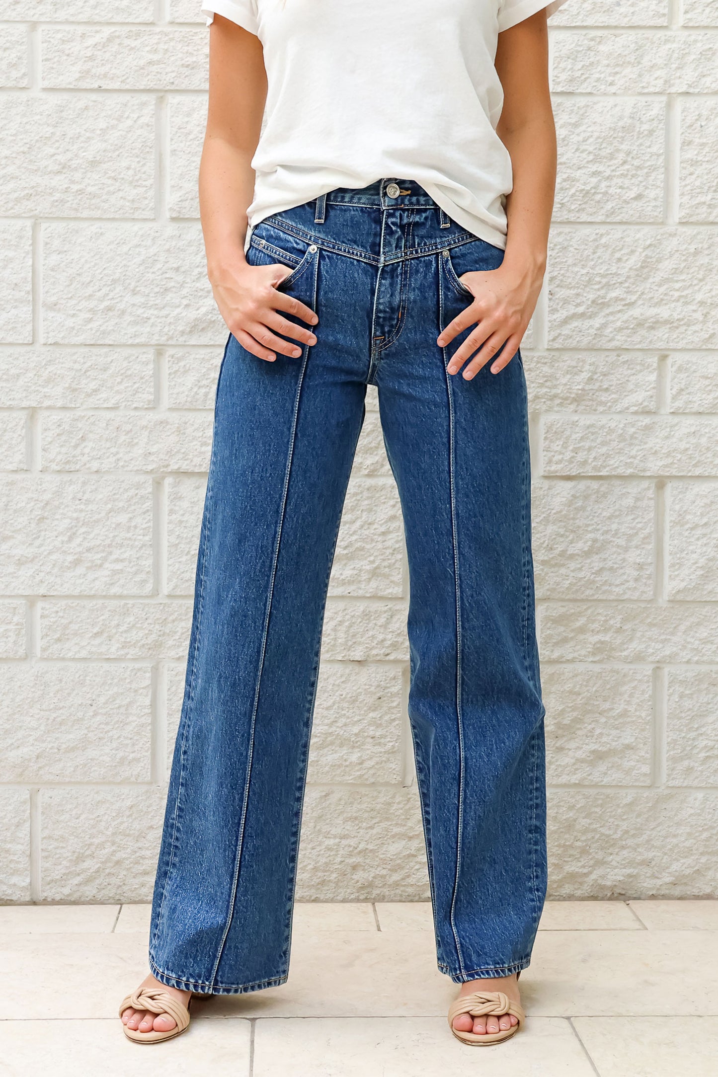 Grace Double Yoke Pintuck Jean