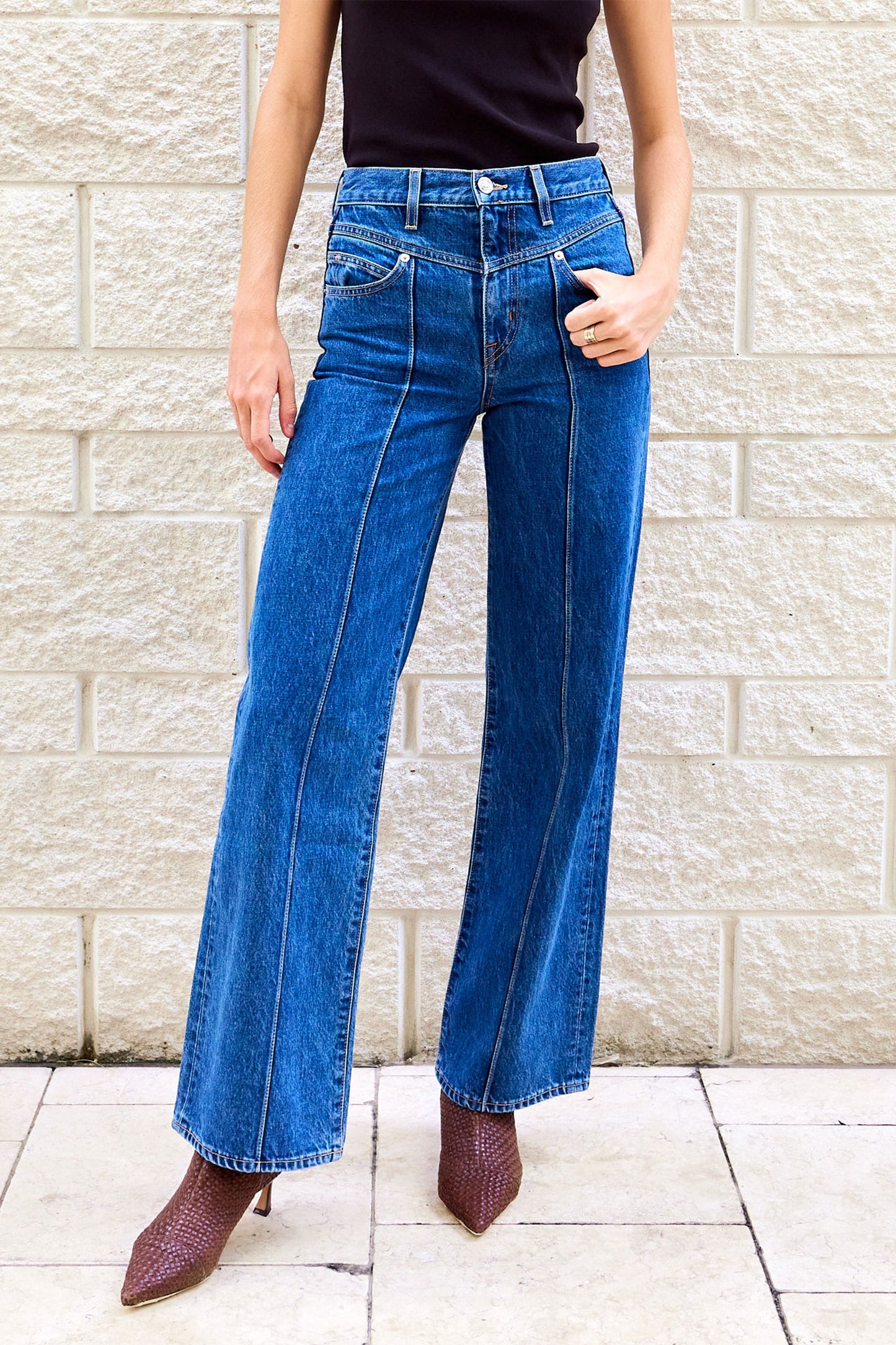 Grace Double Yoke Pintuck Jean
