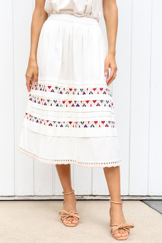 Alicia Embroidery Skirt - FINAL SALE