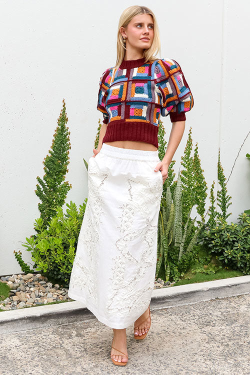Anita Eyelet Skirt - FINAL SALE
