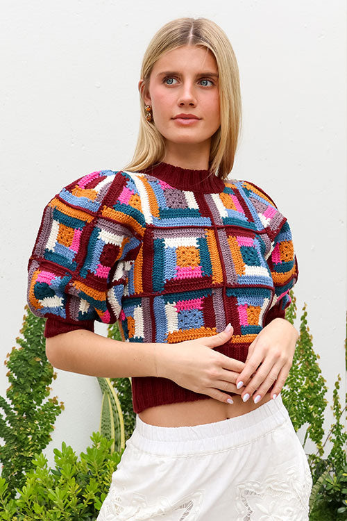 Camryn Crochet Sweater - FINAL SALE