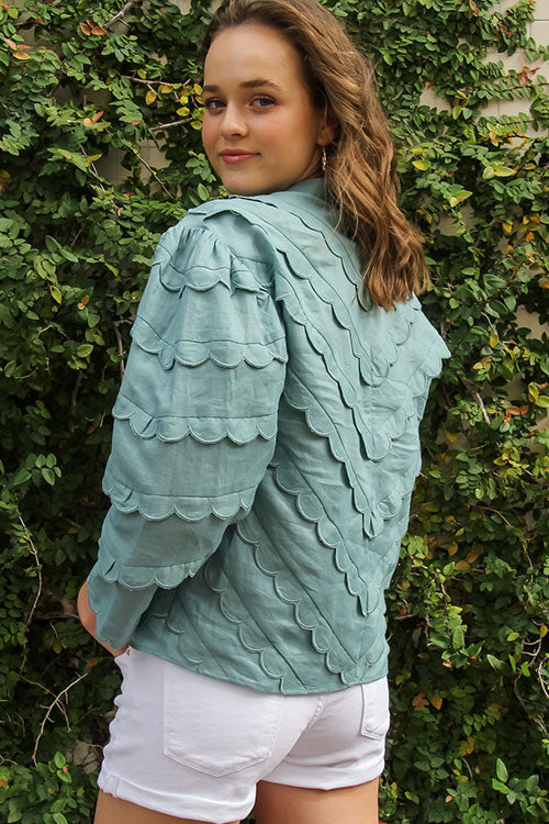 Shannon Scallop L/S Blouse - FINAL SALE