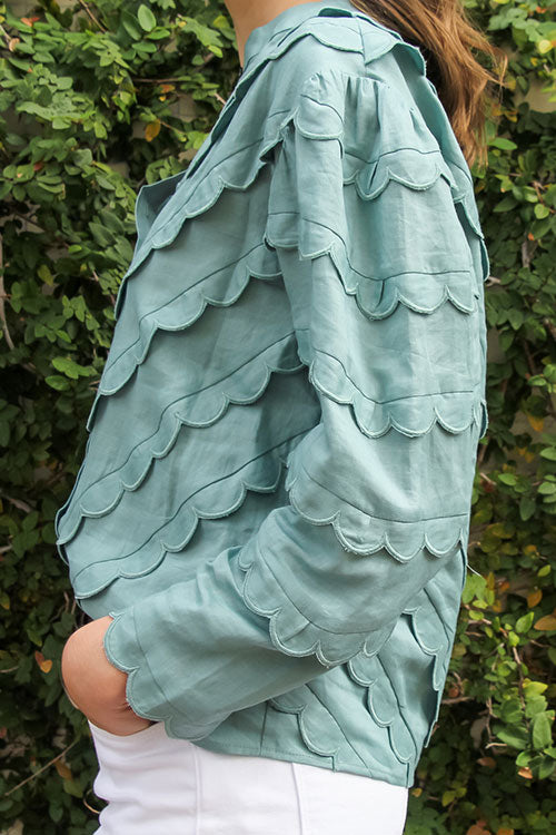 Shannon Scallop L/S Blouse - FINAL SALE