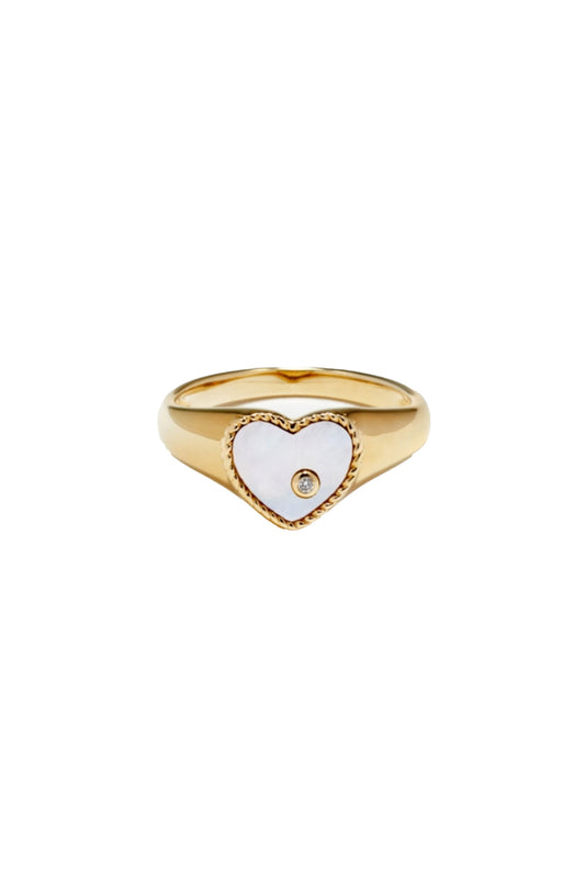 Mini Heart Signet Ring