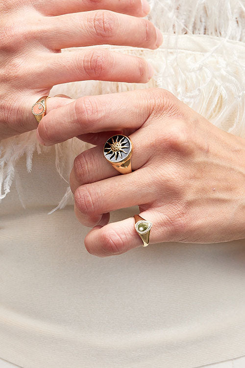 Mini Pear Signet Ring