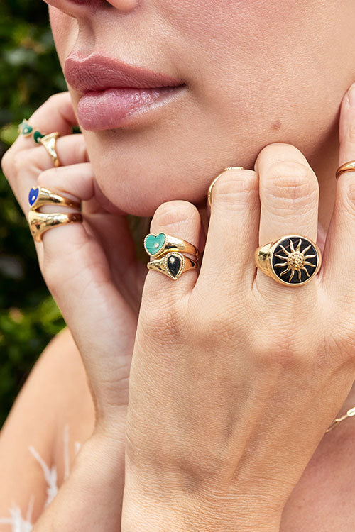 Mini Pear Signet Ring