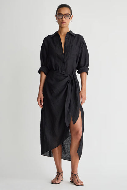 Alessandra Sarong Shirt Dress