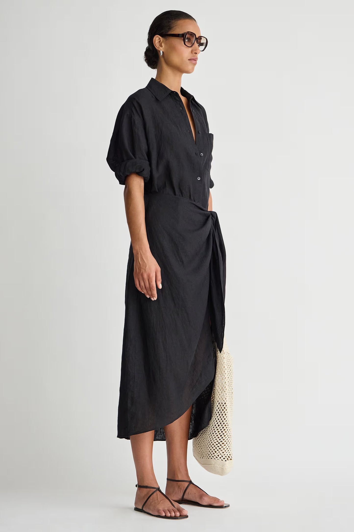 Alessandra Sarong Shirt Dress