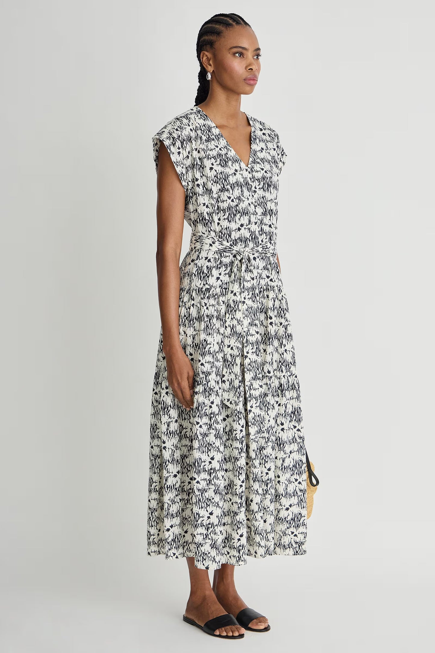 Textured Agathe Tier Maxi Dress