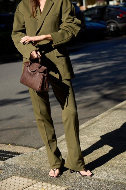 Spring Bonded Twill Elfie Trouser W/Slits - FINAL SALE