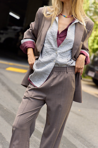 Tropical Wool Sculpted Blazer - FINAL SALE