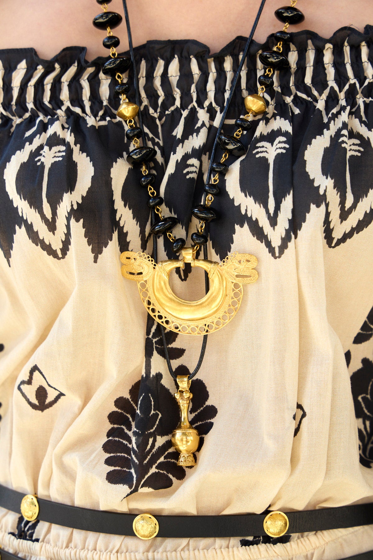 Mini Poporo Leather Necklace