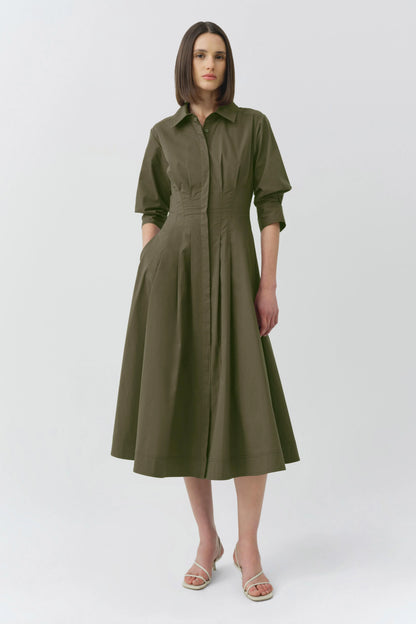 Jazz Pintuck Midi Dress
