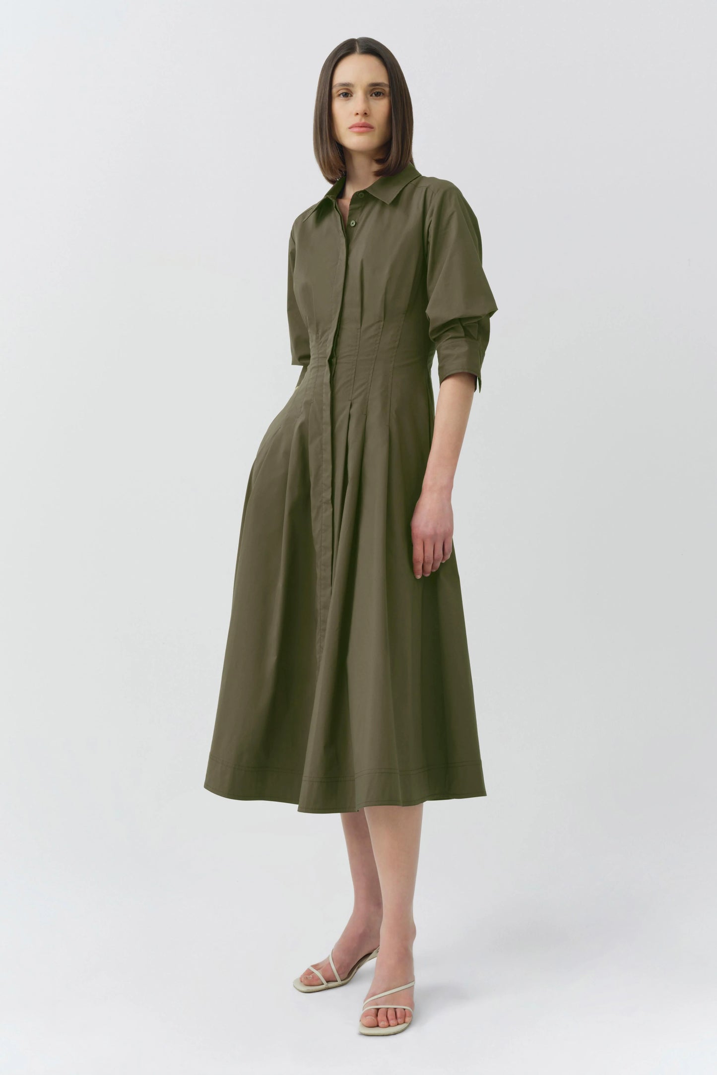 Jazz Pintuck Midi Dress