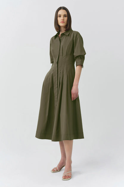 Jazz Pintuck Midi Dress