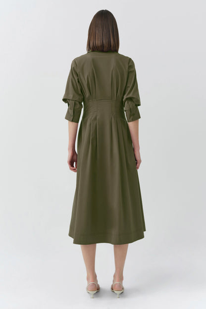Jazz Pintuck Midi Dress