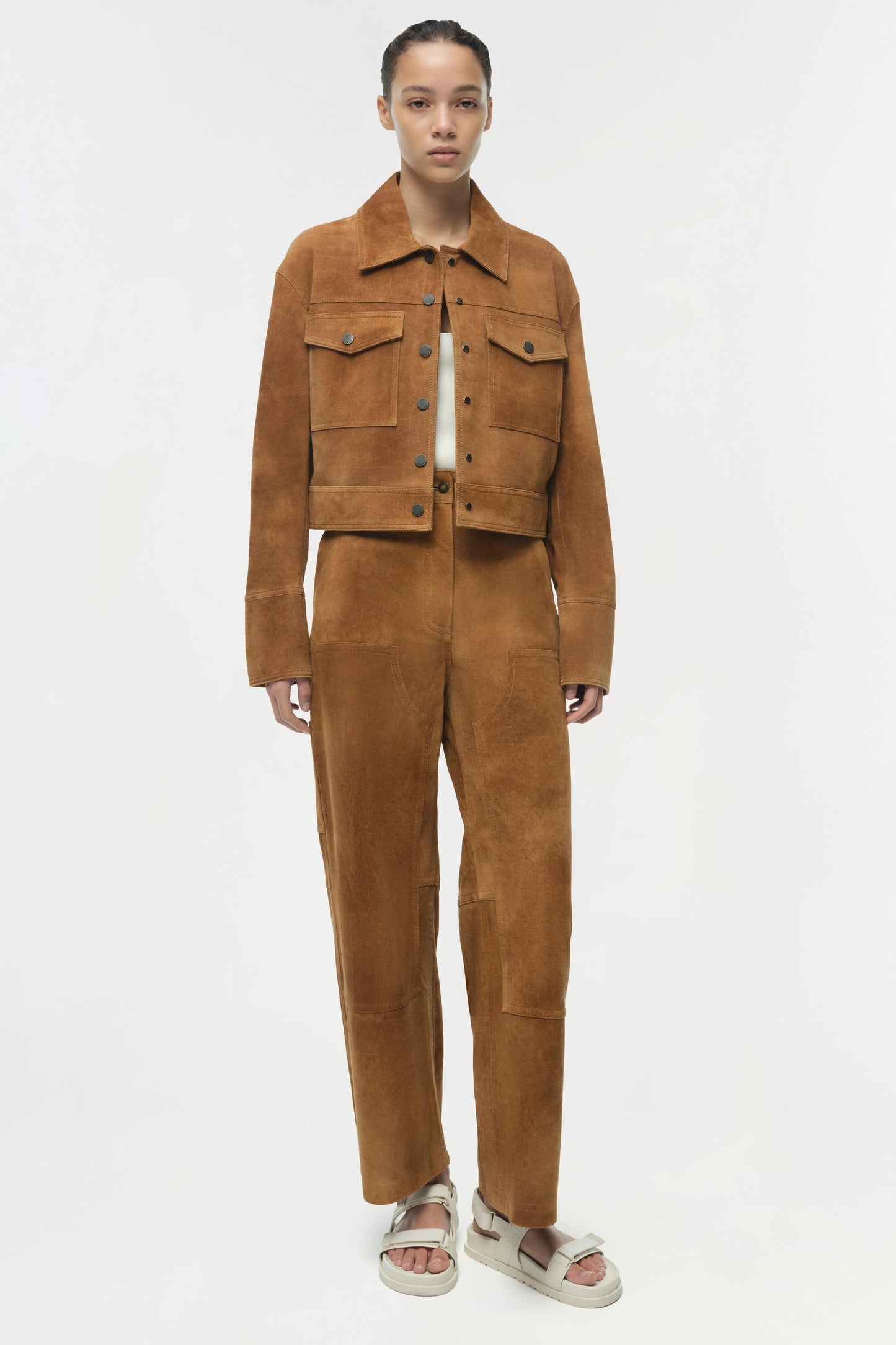 Bates Suede Straight Leg Pant