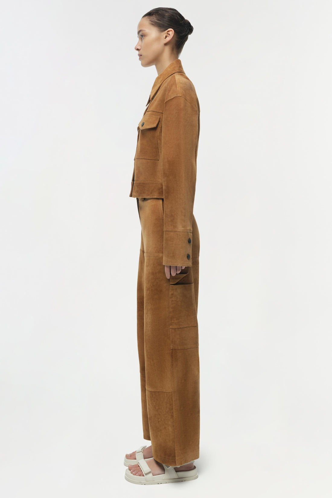 Bates Suede Straight Leg Pant