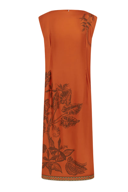 Monkey Dance Silk Midi Dress