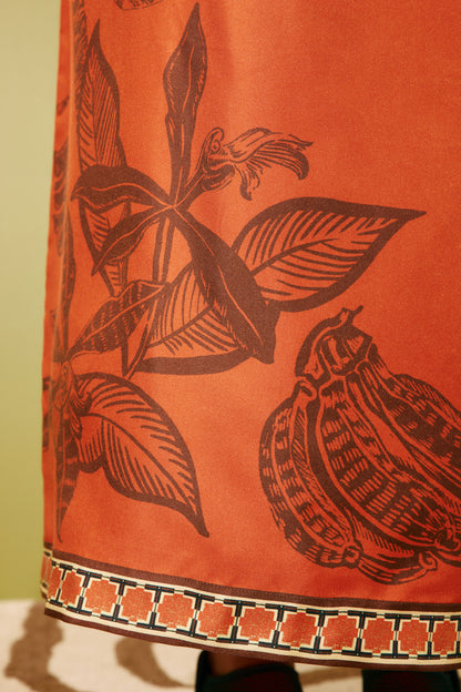 Monkey Dance Silk Midi Dress