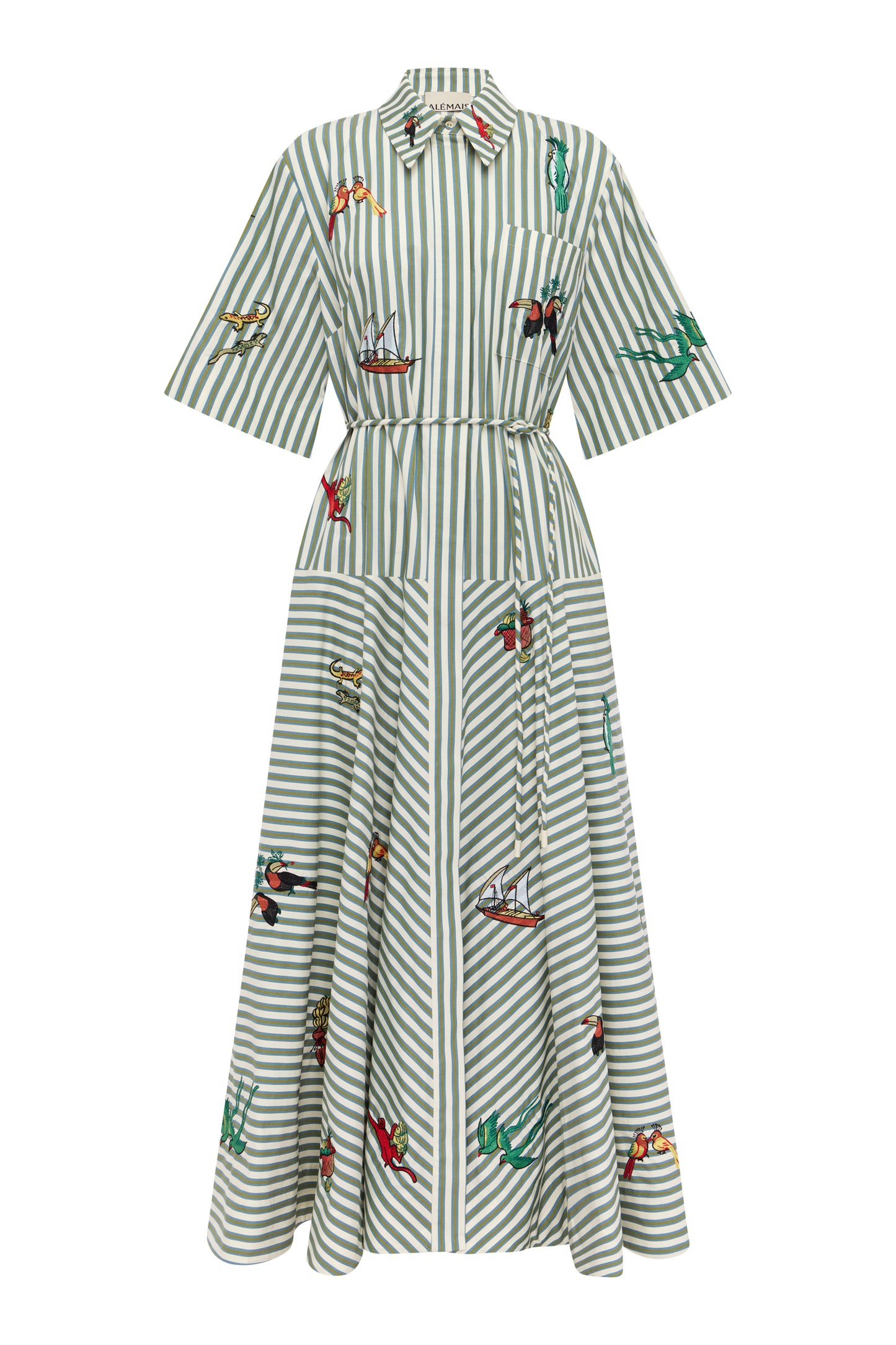 Bisou Embroidered Shirtdress - FINAL SALE