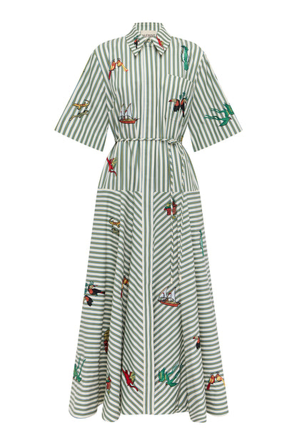 Bisou Embroidered Shirtdress - FINAL SALE