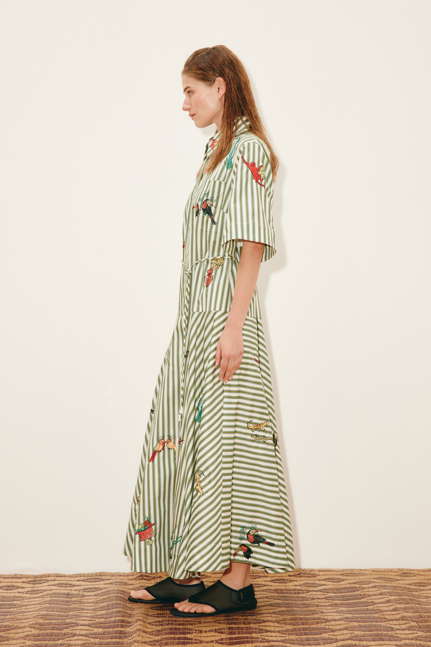 Bisou Embroidered Shirtdress - FINAL SALE
