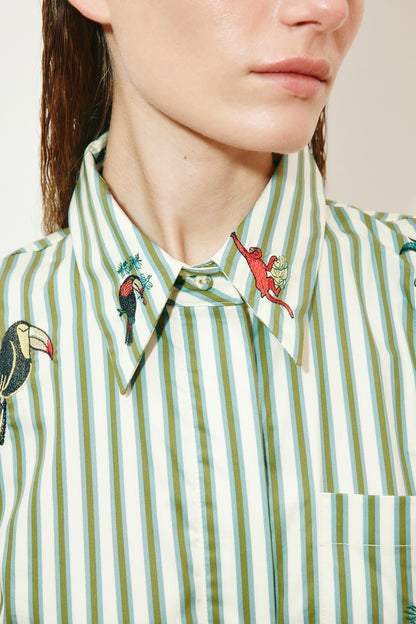 Bisou Embroidered Shirtdress - FINAL SALE