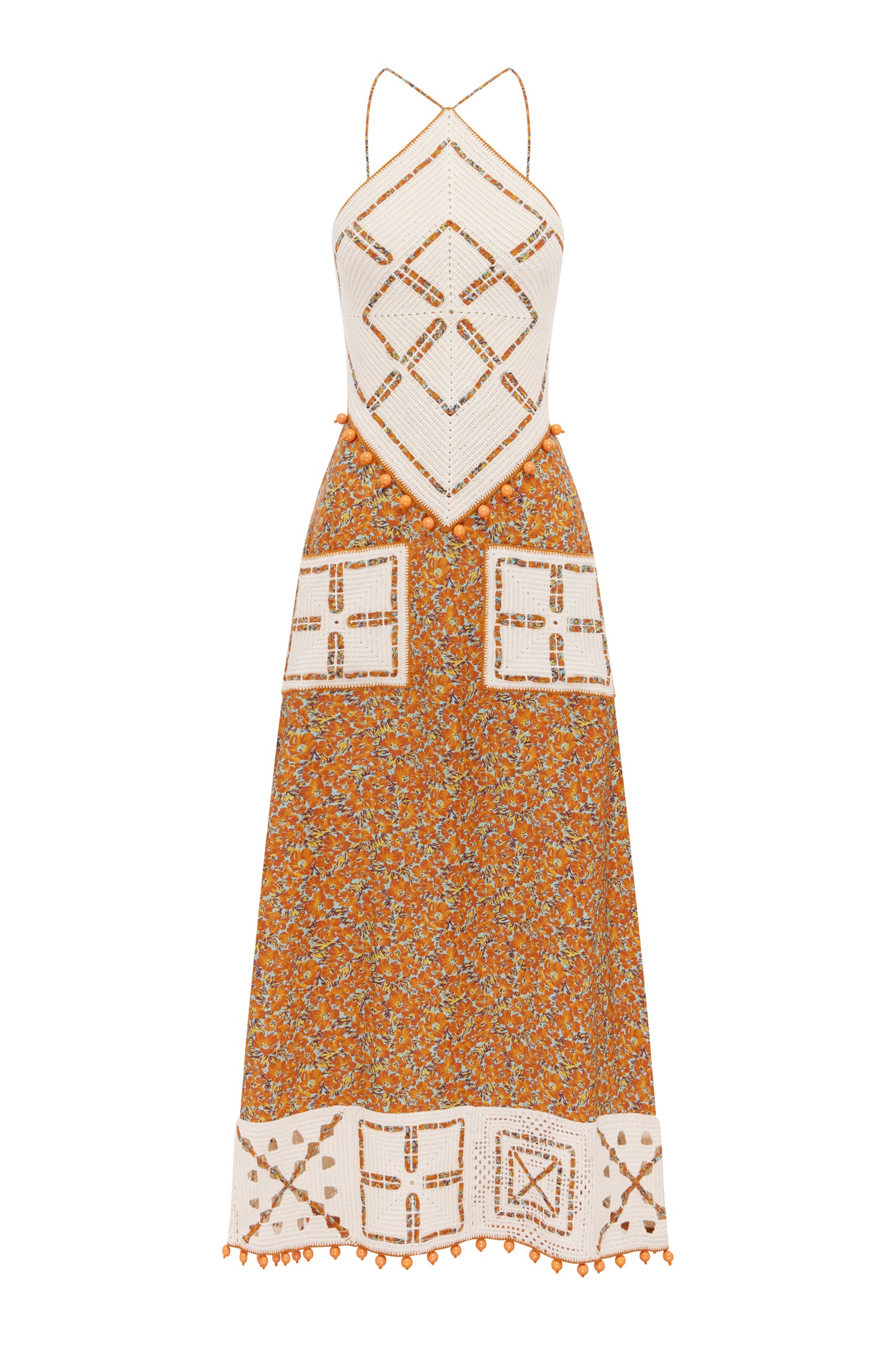 Marva Crochet Halter Midi Dress - FINAL SALE